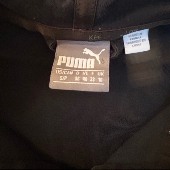 PUMA Black Transition Full Zip Hoodie Keeps You Dry Fabric Sweatshirt Size S - Picture 3 of 7